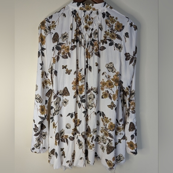 FREE PEOPLE floral tunic top dress xs damaged - Picture 4 of 7